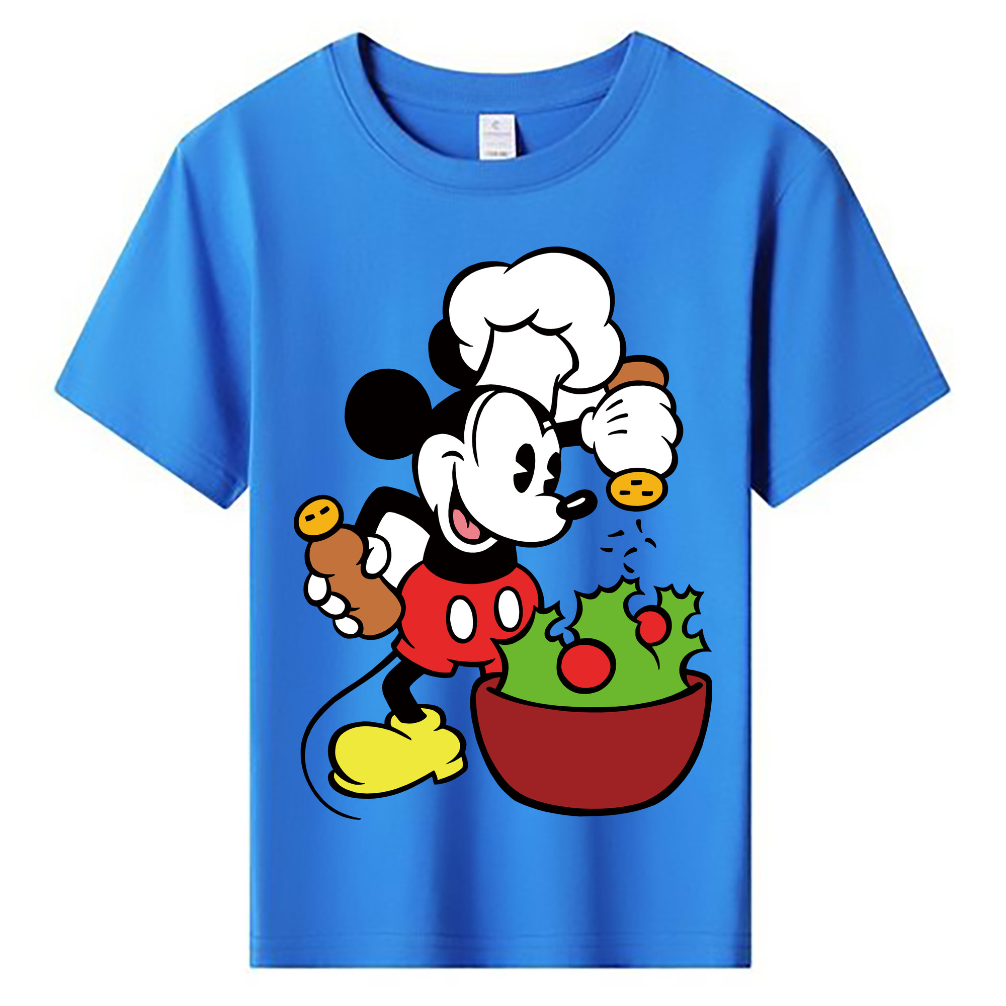 ミッキーマウス Mickey Mouse 綿100％キッズTシャツ（フロントプリント）